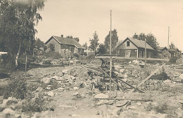 Valtakadun työmaa elokuussa 1947